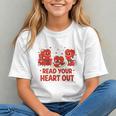 Read Your Heart Out Valentine Teacher Bookworm Lover Graphic Youth