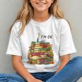 Reading Books Librarian Reader Nerd I'm Ok Teacher School Graphic Youth