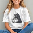 Reading Cat Cat Book Lover Graphic Youth