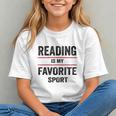 Reading Is My Favorite Sport Book Lover Quote Graphic Youth