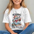 Reading Is Snow Much Fun Christmas Bookworm Snowman Reading Graphic Youth Reading Is Snow Much Fun Christmas Bookworm Snowman Reading Graphic Youth