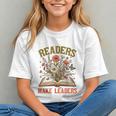 Reading Squad Book Lover Bookish Floral Readers Make Leaders Graphic Youth