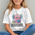 Readsolotl Cute Axolotl Reading Book Kawaii Pink Aesthetic Graphic Youth Readsolotl Cute Axolotl Reading Book Kawaii Pink Aesthetic Graphic Youth