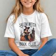 Salem Witch Book Club Bookish Retro Halloween Cat Graphic Youth