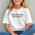 Unreliable Narrator Writer Literary Book Author Bookworm Graphic Youth