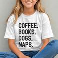 Vintage Coffee Books Dogs Naps Retro Graphic Youth