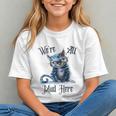 We'Re All Mad Here Cheshire Cat Alice Wonderland Book Kids Graphic Youth