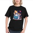Adorable Book Lover Calico Cat With Reading Glasses Cute For Men Women Kids Graphic Youth Adorable Book Lover Calico Cat With Reading Glasses Cute For Men Women Kids Graphic Youth
