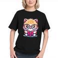 Adorable Book Lover Persian Cat With Reading Glasses Cute Graphic Youth Adorable Book Lover Persian Cat With Reading Glasses Cute Graphic Youth