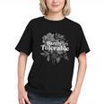 Barely Tolerable Shirt Floral Book Lover Quote Bookish Graphic Youth