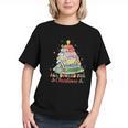 All Booked For Christmas Book Lovers Xmas Tree Lights Graphic Youth