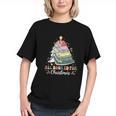 All Booked For Christmas Book Tree Lights Christmas Library Graphic Youth