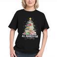 All Booked For Christmas Coquette Books Teacher Xmas Tree Graphic Youth