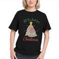 All Booked For Christmas Tree Book Bookish Christmas Graphic Youth