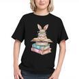Books Bookworm Reader Book Cute Reading Bunny With Glasses Graphic Youth
