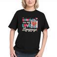 Books Are My Love Language Valentines Book Lover Librarian Graphic Youth