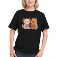 Capybara Axolotl Kawaii Kids Anime Book Lover Reading Graphic Youth Capybara Axolotl Kawaii Kids Anime Book Lover Reading Graphic Youth