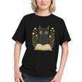 Cat Reading Book Flowers Graphic Youth Cat Reading Book Flowers Graphic Youth