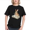 Cute Bunny Reading Book Glasses Bookworm Graphic Youth
