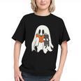 Cute Ghost Cat Reading Book Spooky Season Halloween Costume Graphic Youth