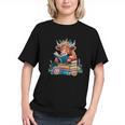Cute Highland Cow Reading Book Baby Cow Bookworm Graphic Youth