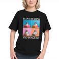 Cute Penguin Reading Book School Librarian Teacher Student Graphic Youth