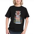 Cute Tiger With Book Floral Bookworm Librarian Book Lover Graphic Youth Cute Tiger With Book Floral Bookworm Librarian Book Lover Graphic Youth