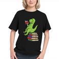 Dino Reading Read Reading Librarian Book Men Boys Kids Graphic Youth