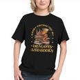 Easily Distracted By Dragons And Books Fantasy Book Lover Graphic Youth