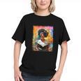 Educated Afro Girl Reading Book Lover History Month Graphic Youth