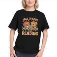 Fall In Love With Reading Autumn Pumpkin Teacher Book Lover Graphic Youth