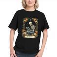 Floral Tarot Card The Reader Skeleton Reading Book Graphic Youth