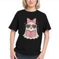 Ghost Reading Book Halloween Cat Lover Graphic Youth Ghost Reading Book Halloween Cat Lover Graphic Youth