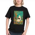 Groovy Ghost Reading Book Cat Halloween Ghost Teacher Graphic Youth