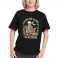 Leave Me Alone Skeleton Reading Book Floral Moon Librarian Graphic Youth Leave Me Alone Skeleton Reading Book Floral Moon Librarian Graphic Youth
