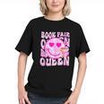 Library Book Fair Queen Vibe Groovy Tie Dye School Reading Graphic Youth