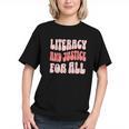 Literacy And Justice For All Book Lover Graphic Youth