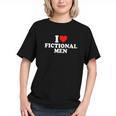 I Love Heart Fictional Men Simple Cute Books Reading Graphic Youth
