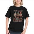 Nuts About Reading Nutcracker Reading Book Lover Christmas Graphic Youth