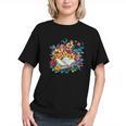 Open Book With Colorful Floral Reading Magic Graphic Youth