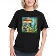 Rabbit Reading Book Under Large Mushroom Easter Bandana Graphic Youth