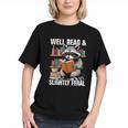 Well Read & Slightly Feral Raccoon Book Lover Graphic Graphic Youth