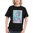 The Reader Retro Reading Skeleton Books Flowers Tarot Card Graphic Youth