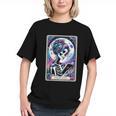 The Reader Tarot Card Reading Skeleton Skull Book Lover Graphic Youth
