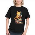 Reading Cat Books Cute Graphic Youth