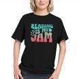 Reading Is My Jam Book Lover Bookworm Teacher Library Reader Graphic Youth