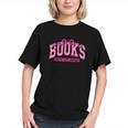 Retro Pink Coquette Bow Valentine Book Lover Varsity Graphic Youth