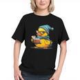 Rubber Duck Reading Book Rubber Duckie Reader Coffee Lover Graphic Youth