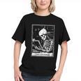 Tarot Card Shirt The Reader Tarot Skeleton Reading Book Graphic Youth