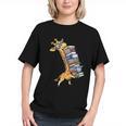 Teacher Shirt Giraffe Holding Books Bookworm Librarian Graphic Youth